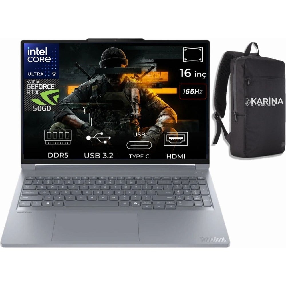 Lenovo Thinkbook 16P G6 Iax Ultra 9 275HX 21R0001JTX-K66 64GB 4tb+4tb RTX5060 8gb W11PRO 16