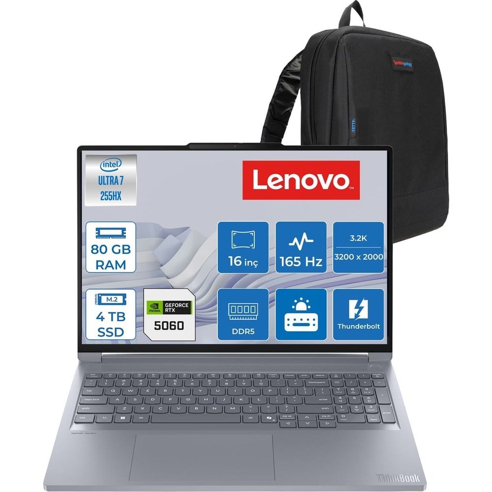 Lenovo Thinkbook 16P G6 Intel Ultra 7 255HX 80GB 4tb SSD 8GB/RTX5060/115W 16