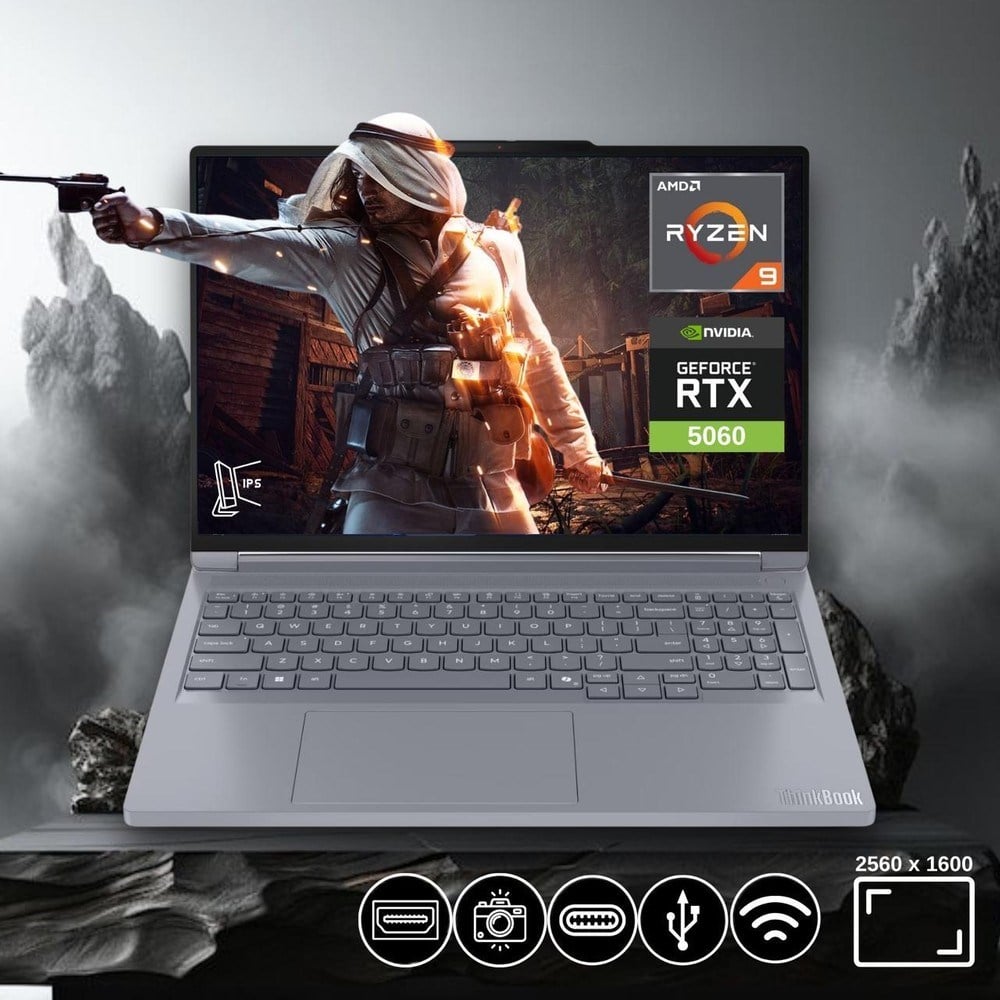 Lenovo Thinkbook G6 Ryzen9 8940HX 64GB 2tb Nvme SSD 8gb RTX5060 21U00013TX Atl8 16