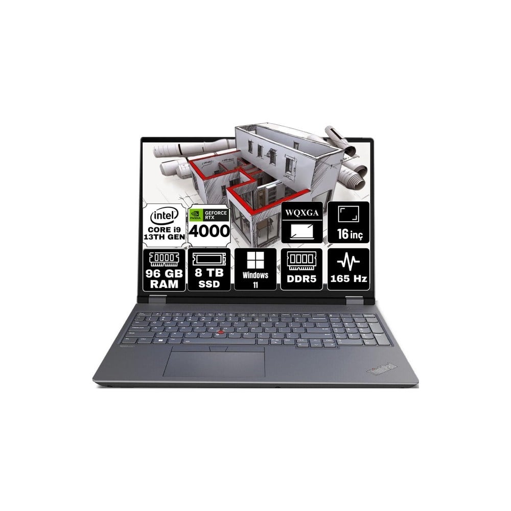 Lenovo Thinkpad P16 Gen 2 Intel Core I9-13980HX 96GB 8tb SSD RTX4000/12GB 16