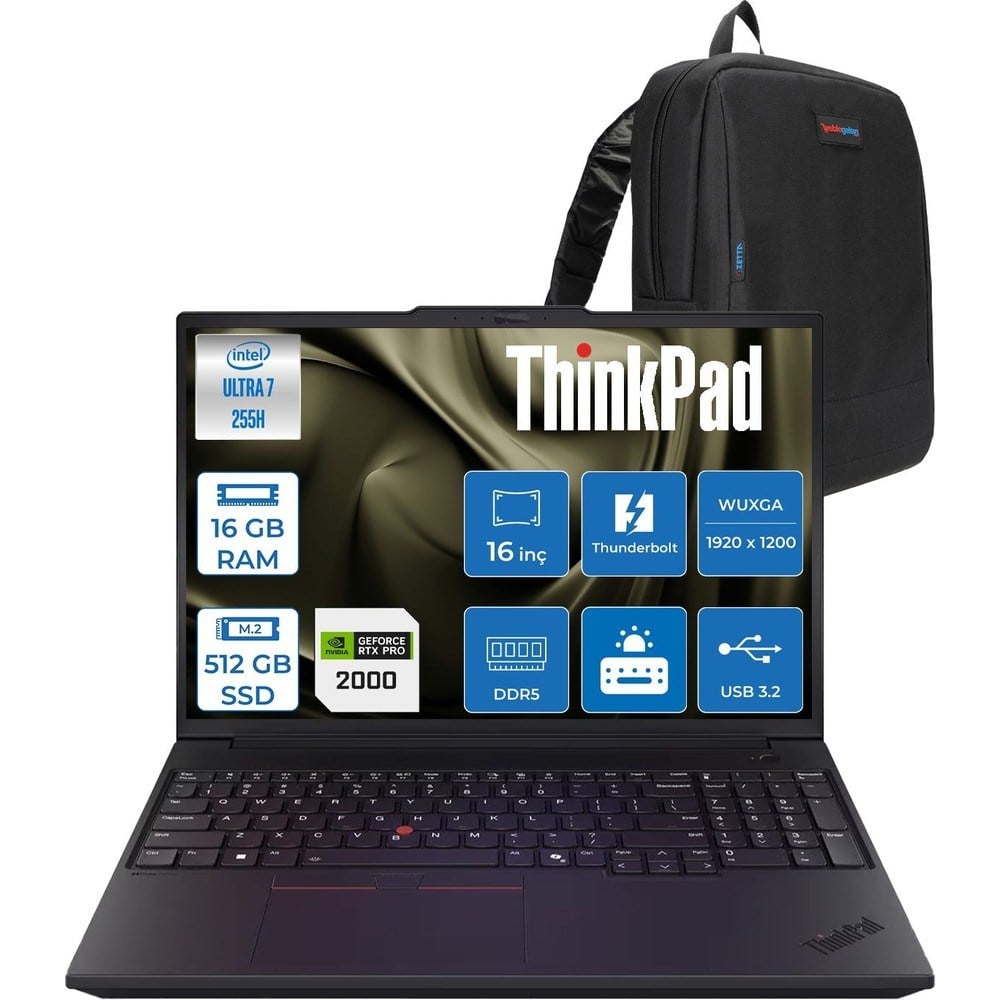 Lenovo Thinkpad P16V Gen3 Intel Core Ultra 7 255H 16GB 512GB SSD 8GB/RTXPRO2000 Blackwell 16