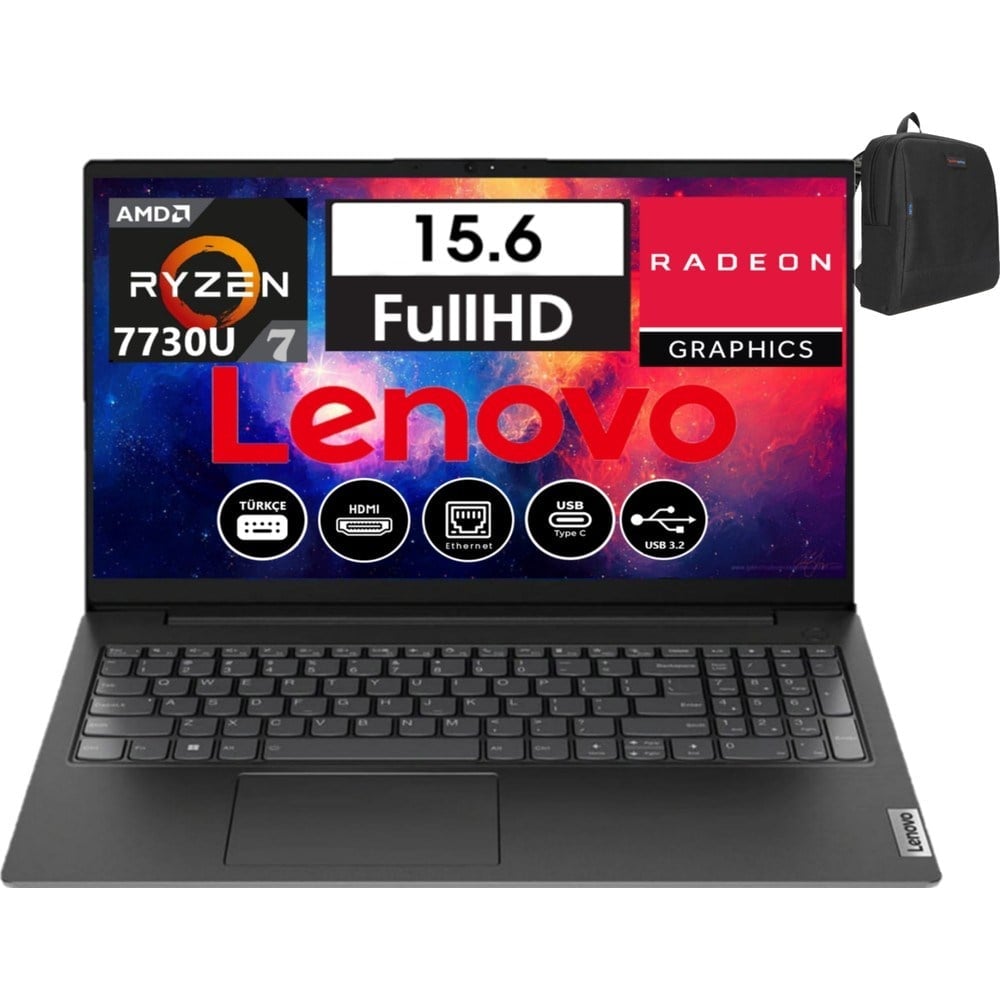 Lenovo V15 G4 Abp Amd Ryzen 7 7730U 8gb 2tb SSD 15.6 Fullhd Freedos Taşınabilir Bilgisayar V82YY001MTR04+WEBLEGELSINÇANTA