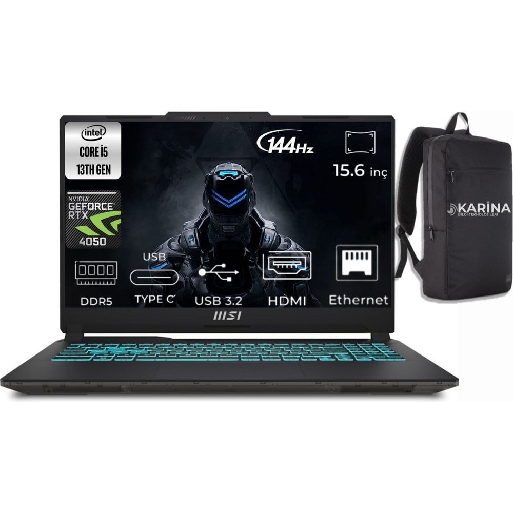 MSI Msı Cyborg 15 Intel Core I5 13420H A13VE-1252XTR-006 16GB 1tb RTX4050 Freedos 15.6