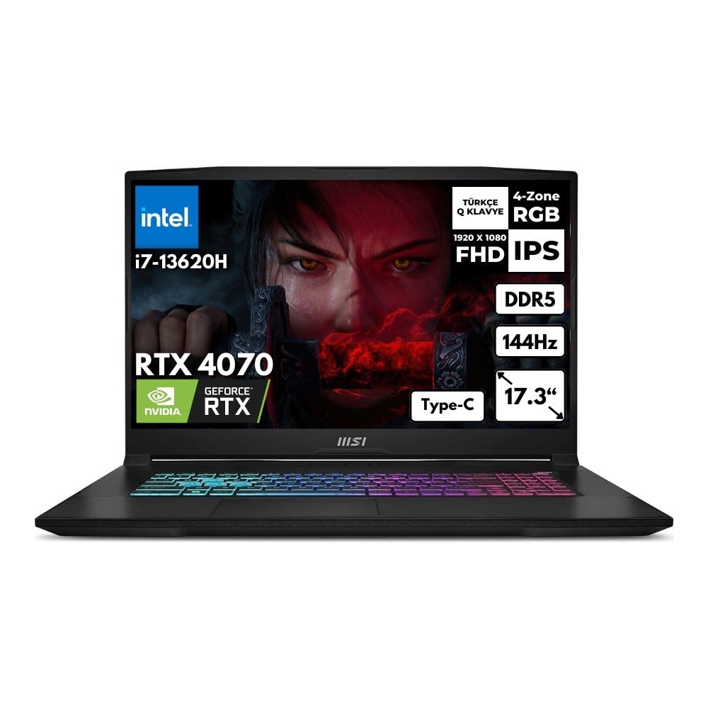 MSI Msı Katana 17 I7-13620H 32-GB DDR5 2 TB SSD RTX4070 (8gb) 17.3