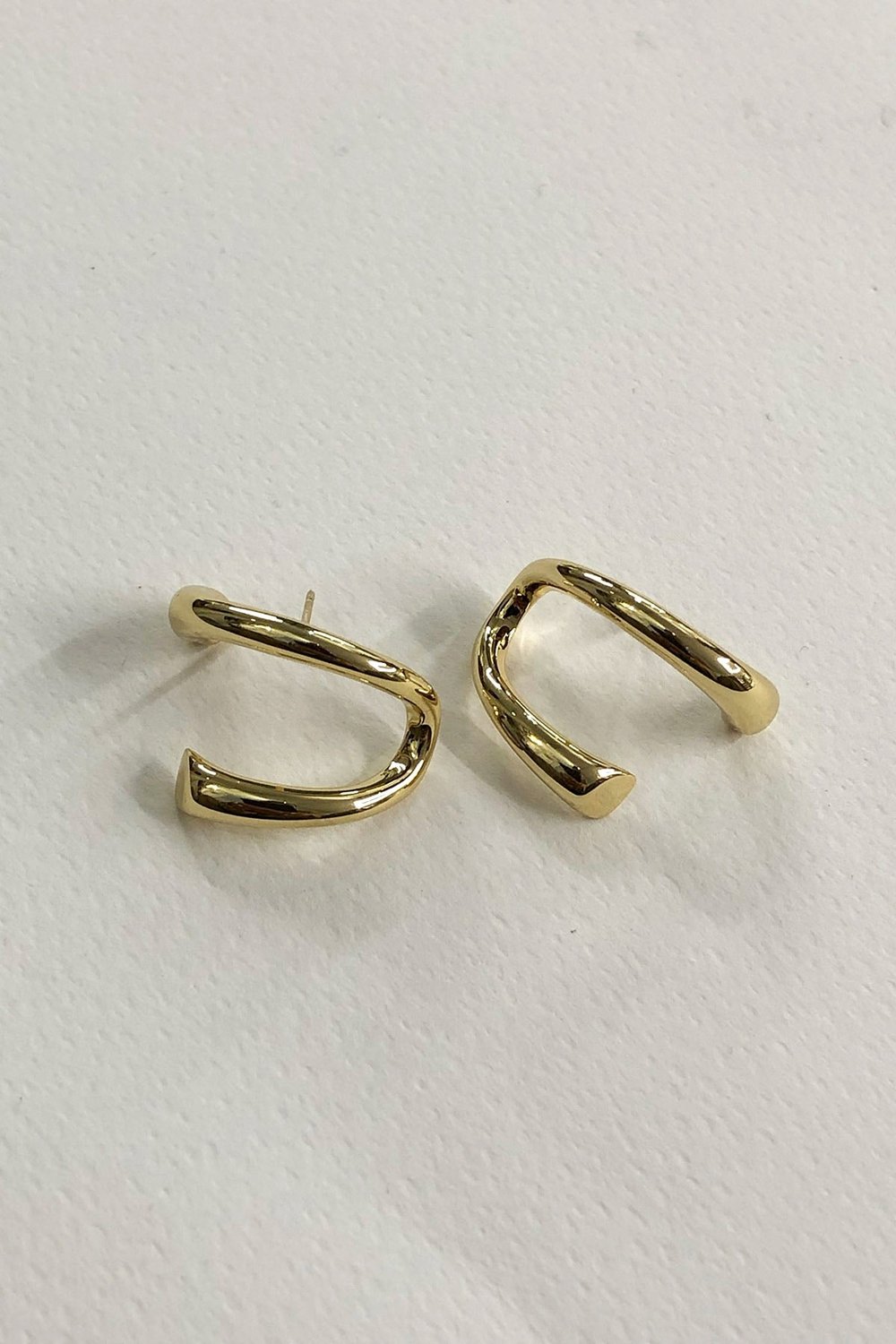 Asimetrik Model Gold Küpe