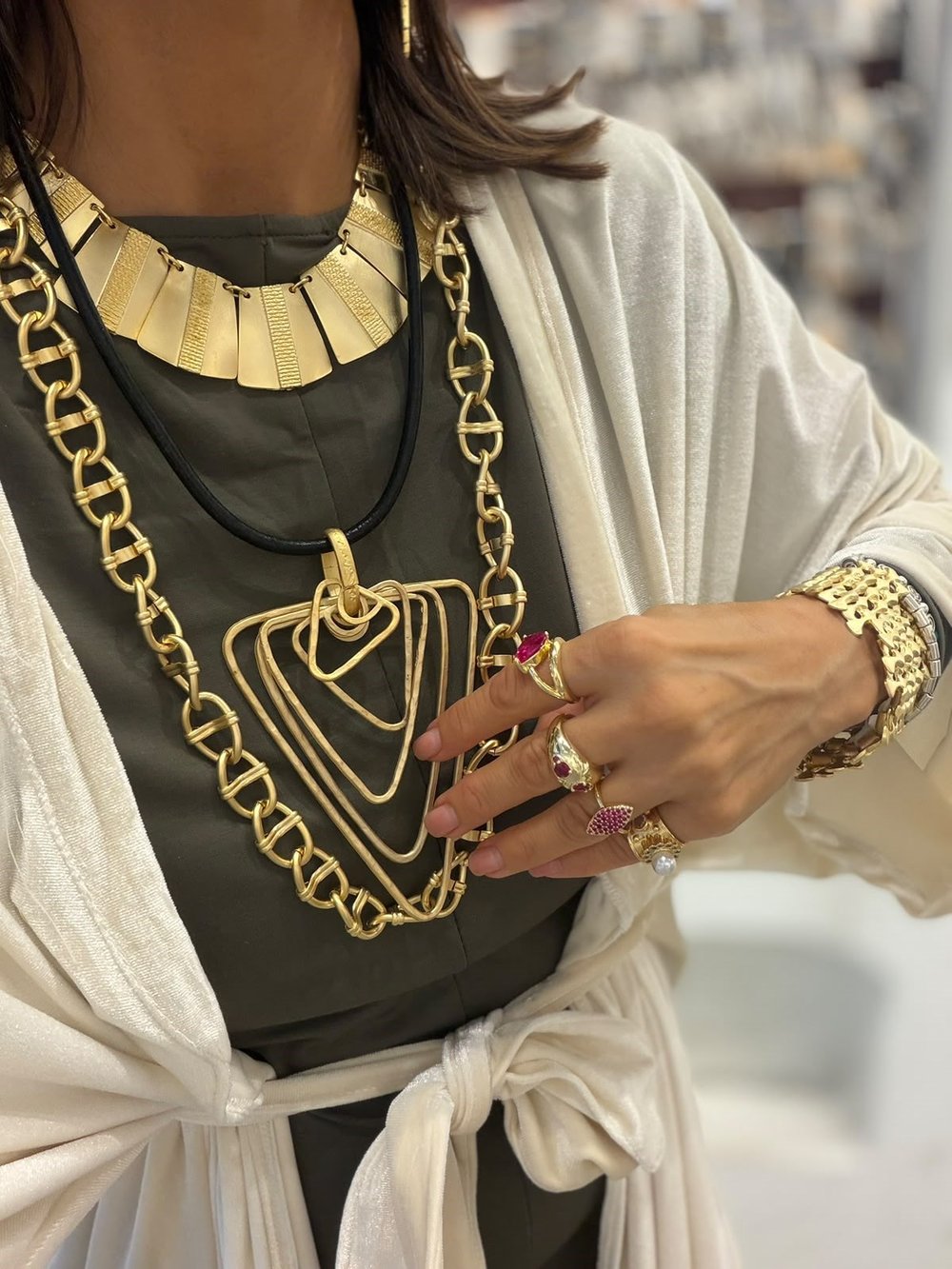 Bohem Gold Kaplama Plaka Kolye