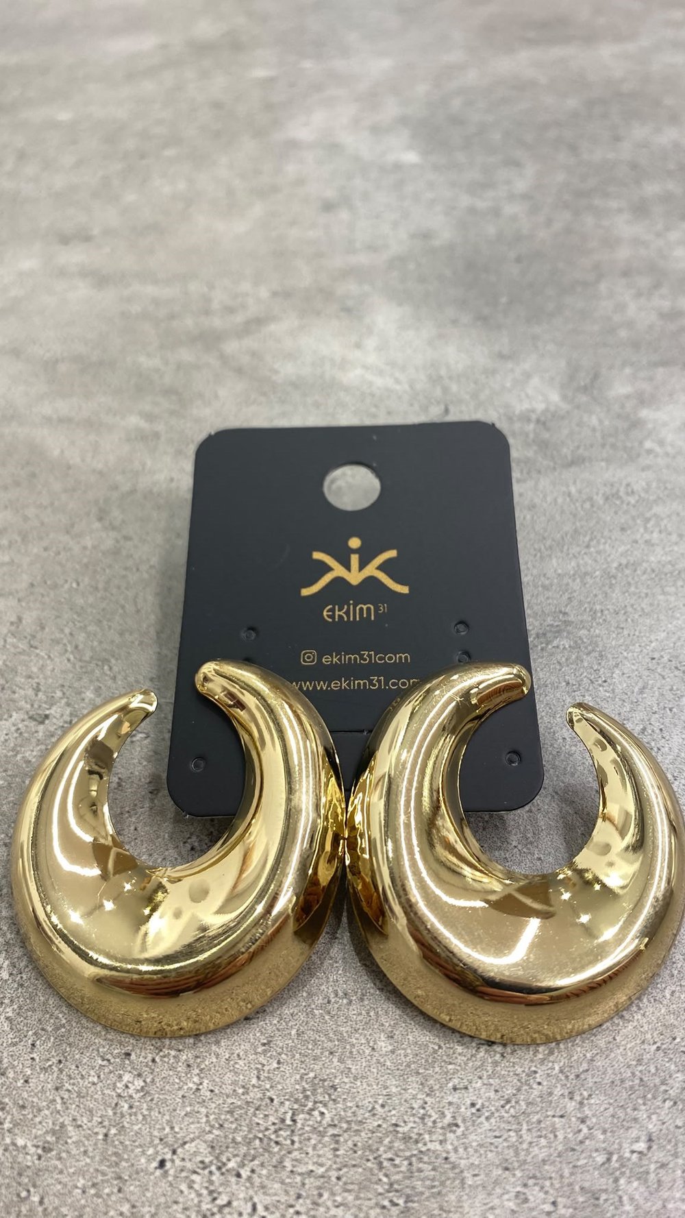 Gold Ay Küpe 