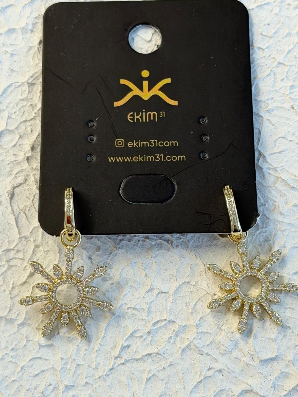 Güneş Sembollü Halka Küpe