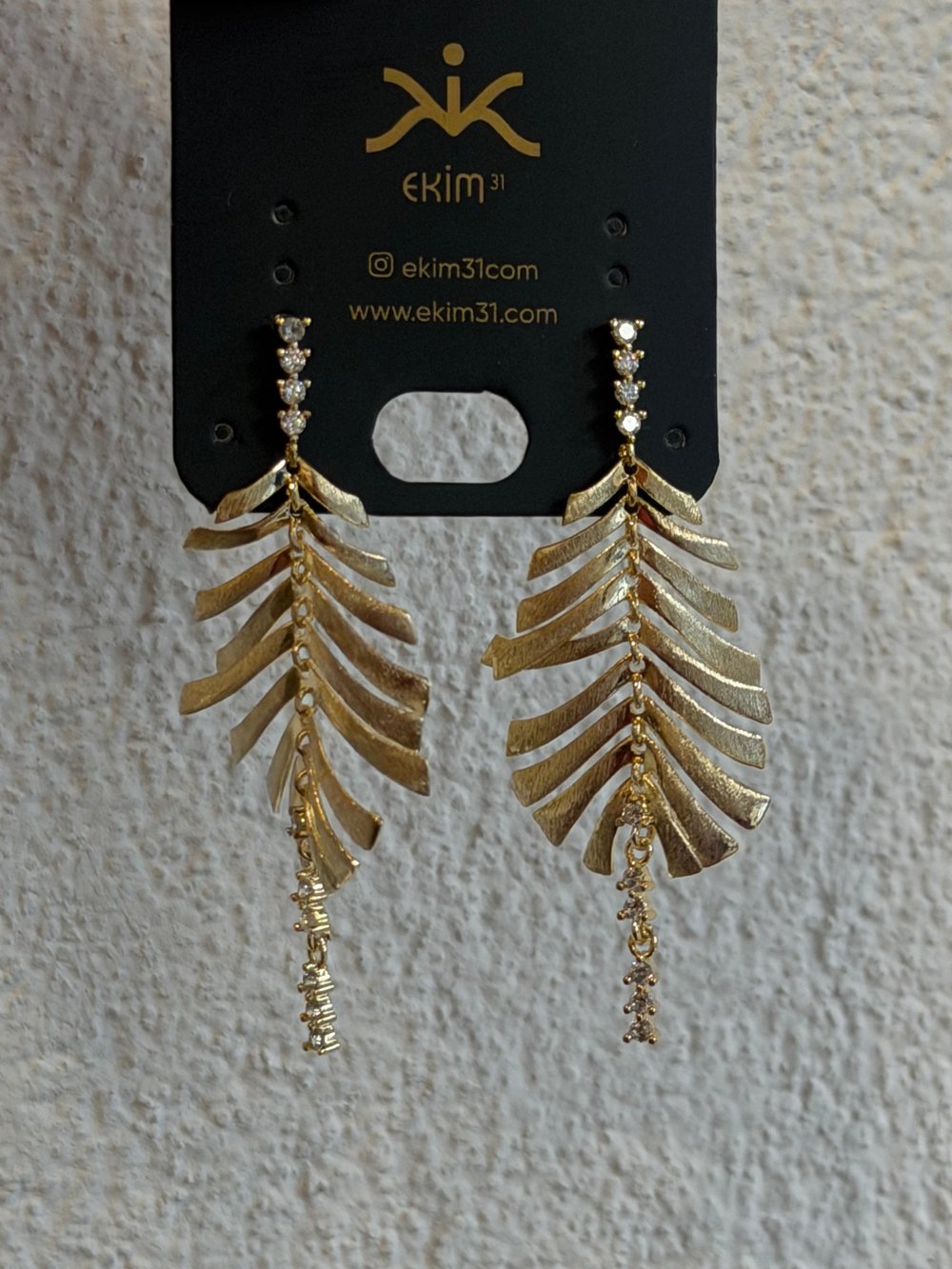 Mat Gold Sallantılı Küpe 