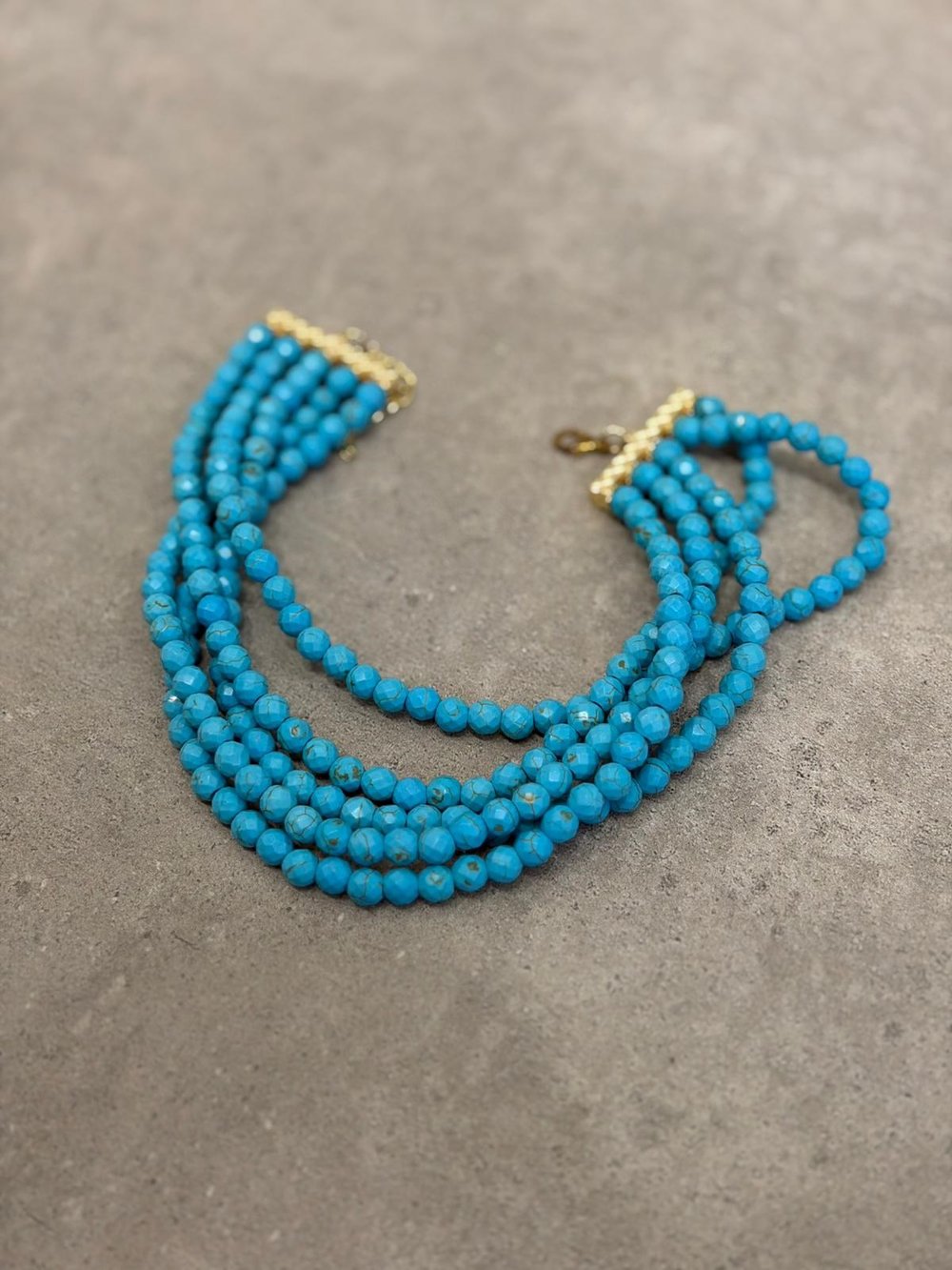 Mavi Boncuk Choker Kolye