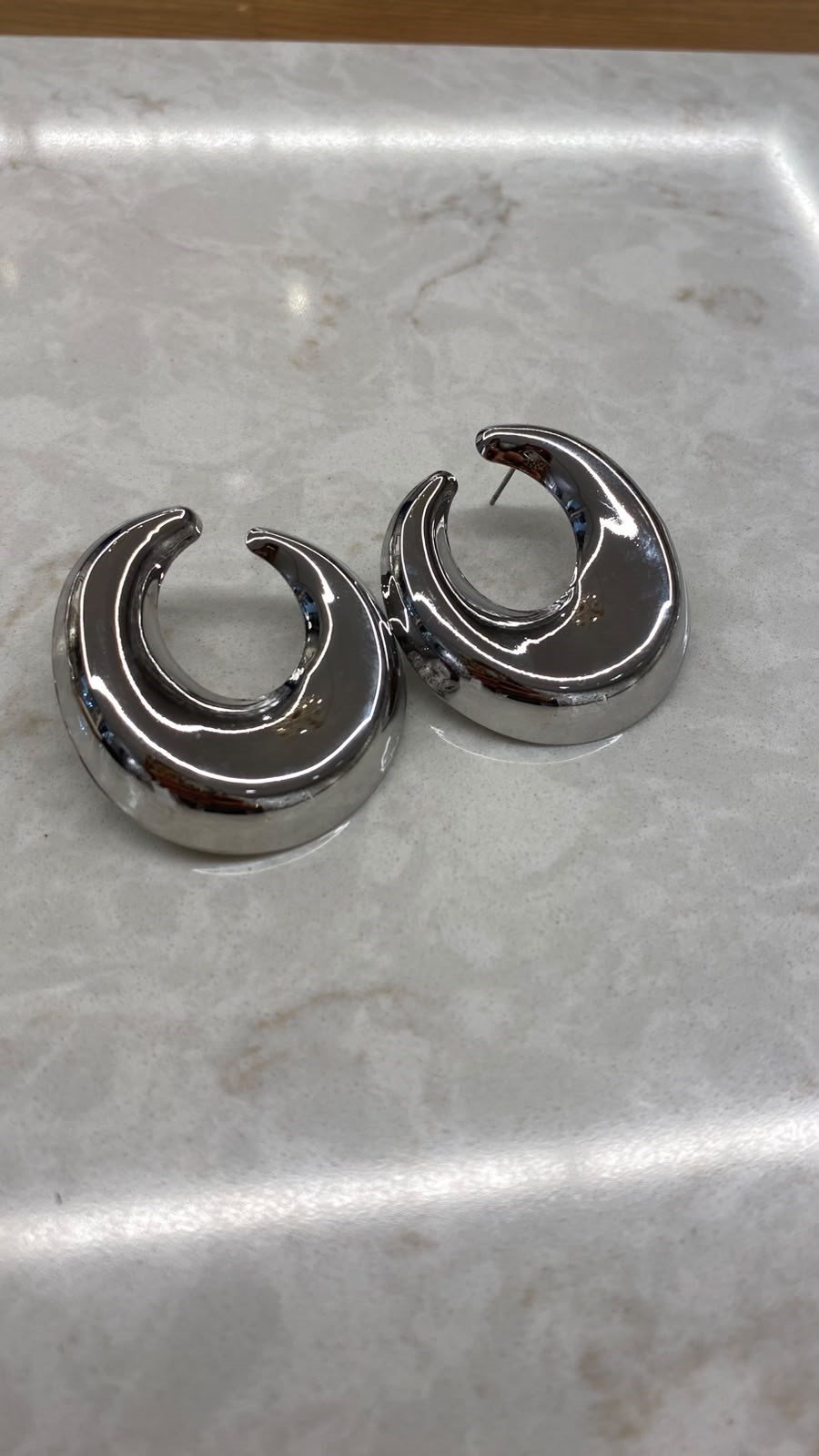 Silver Ay Küpe