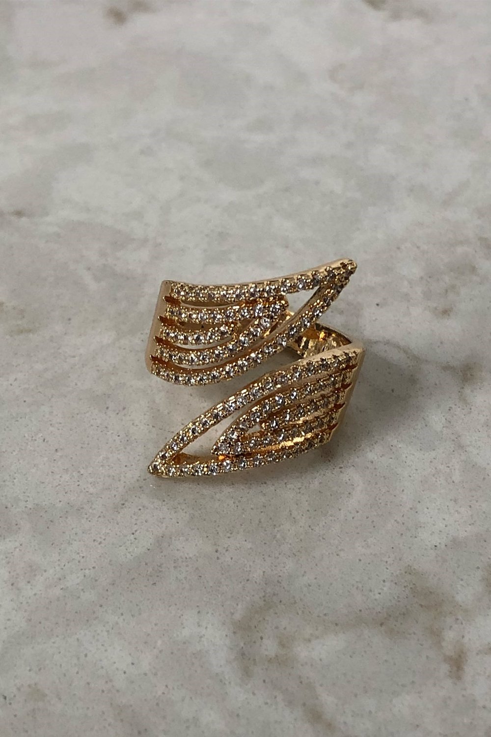 Zirkon Taş Model Ayarlanabilir Rose Gold Yüzük