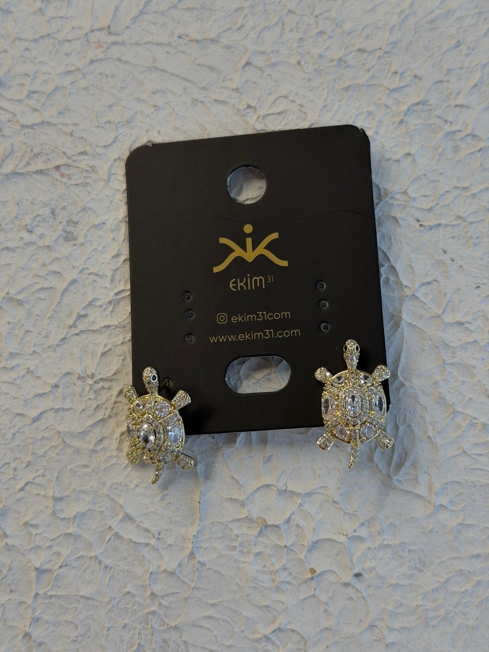 Zirkon Taşlı Kaplunbağa Küpe