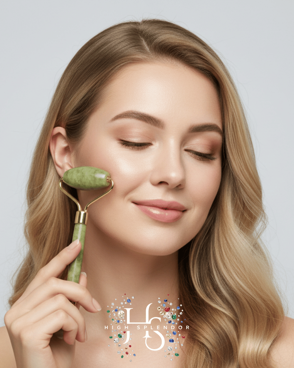 Yeşim Doğal Taş 2li Set – Face Roller + Gua Sha Taşı