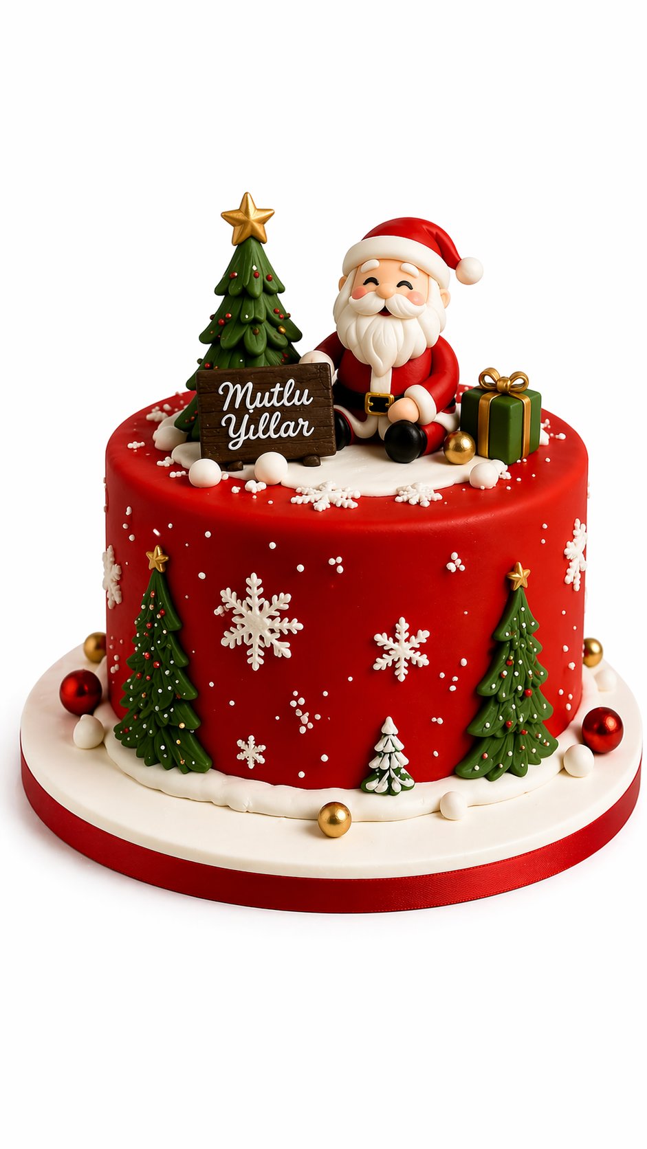 Kırmızı Noel Baba Pasta