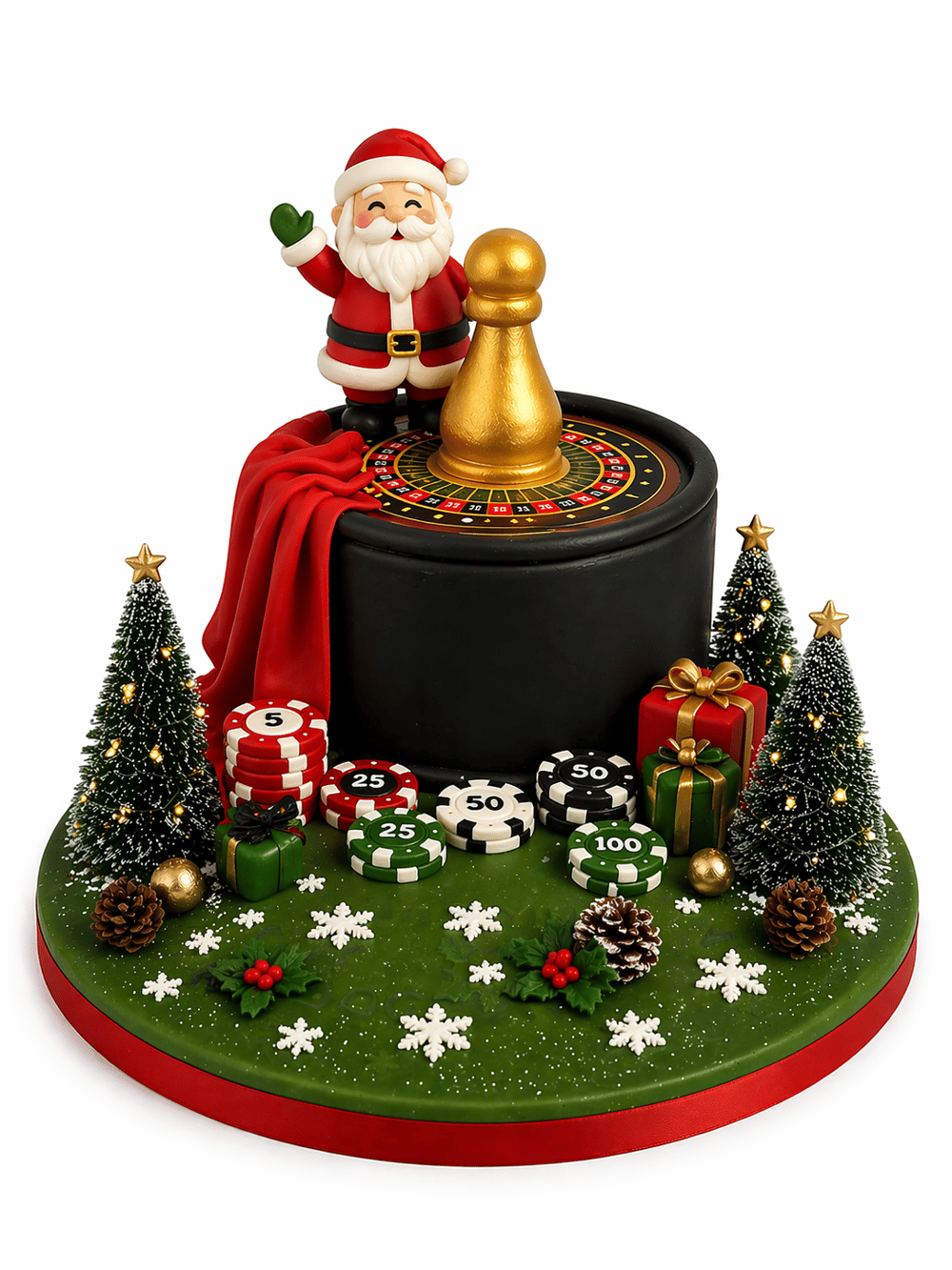 Yılbaşı Konseptli Casino Poker Pasta