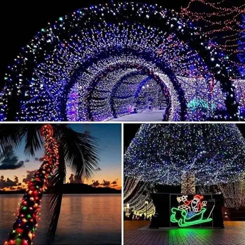 11m 100 LED Solar RGB Işık