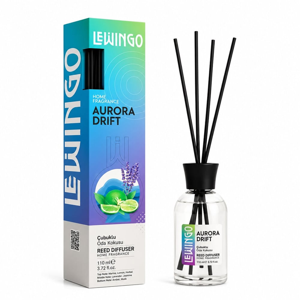 Aurora Drift Bambu Çubuklu Oda Kokusu - 110 ml - Cam Şişe