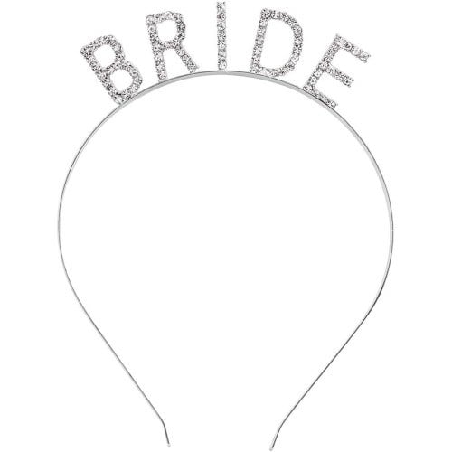 Gümüş Renk Bekarlığa Veda Kristal Taş Bride Tacı İthal 16x10 cm
