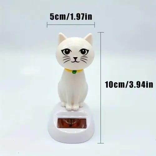 Güneş Enerjili Solar Sallanan Kedi Figürü