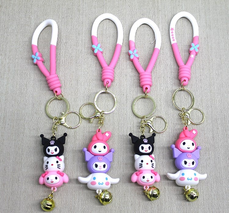 Hello Kitty Ve Arkadaşları Silikon Anahtarlık