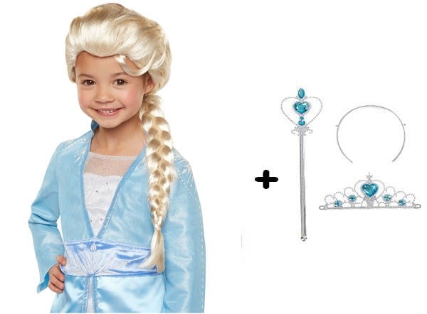 Karlar Ülkesi Frozen Elsa Kostüm Seti Çocuk Boy