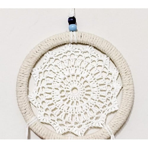Kırmızı Kuş Tüylü Dream Catcher El Yapımı Düş Kapanı Duvar Süsü