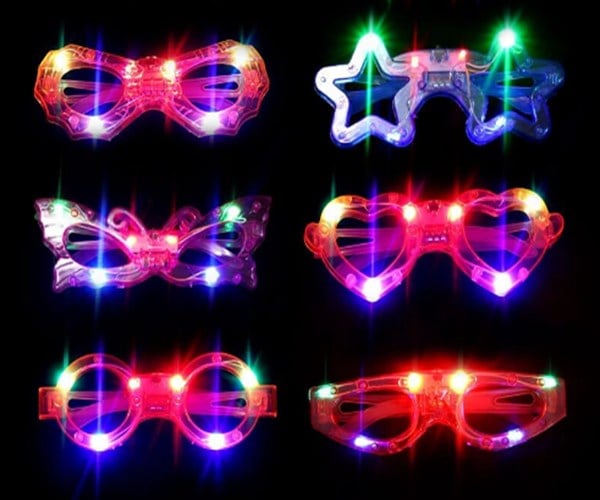 Led Işıklı Yanar Söner Parti Gözlüğü Seti 6 Adet