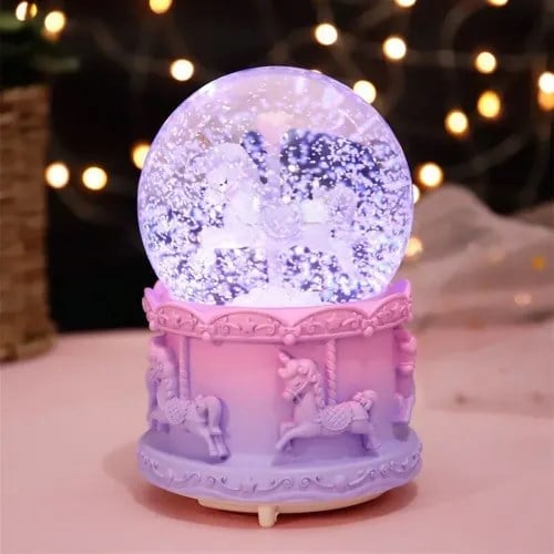 Orta Boy Işıklı Unicorn Kar Küresi