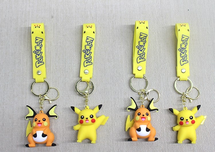 Pikachu Raichu Silikon Anahtarlık