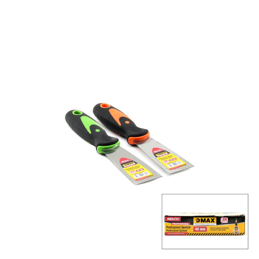 Profesyonel Metal Spatula - 40 mm - Fiber Saplı