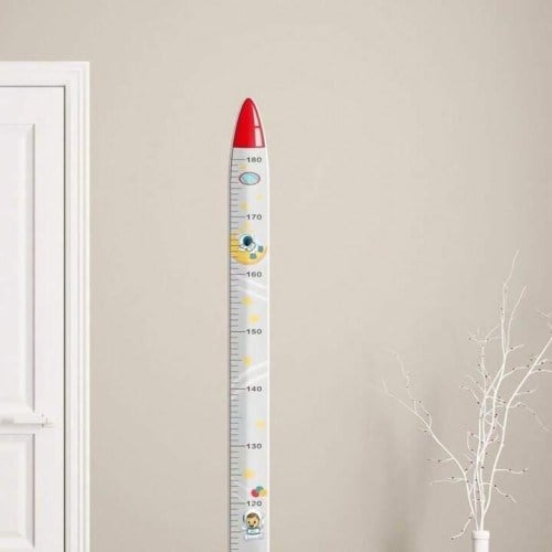 Sevimli Figürlü Çocuk Odası Boy Ölçer Sticker 180 cm