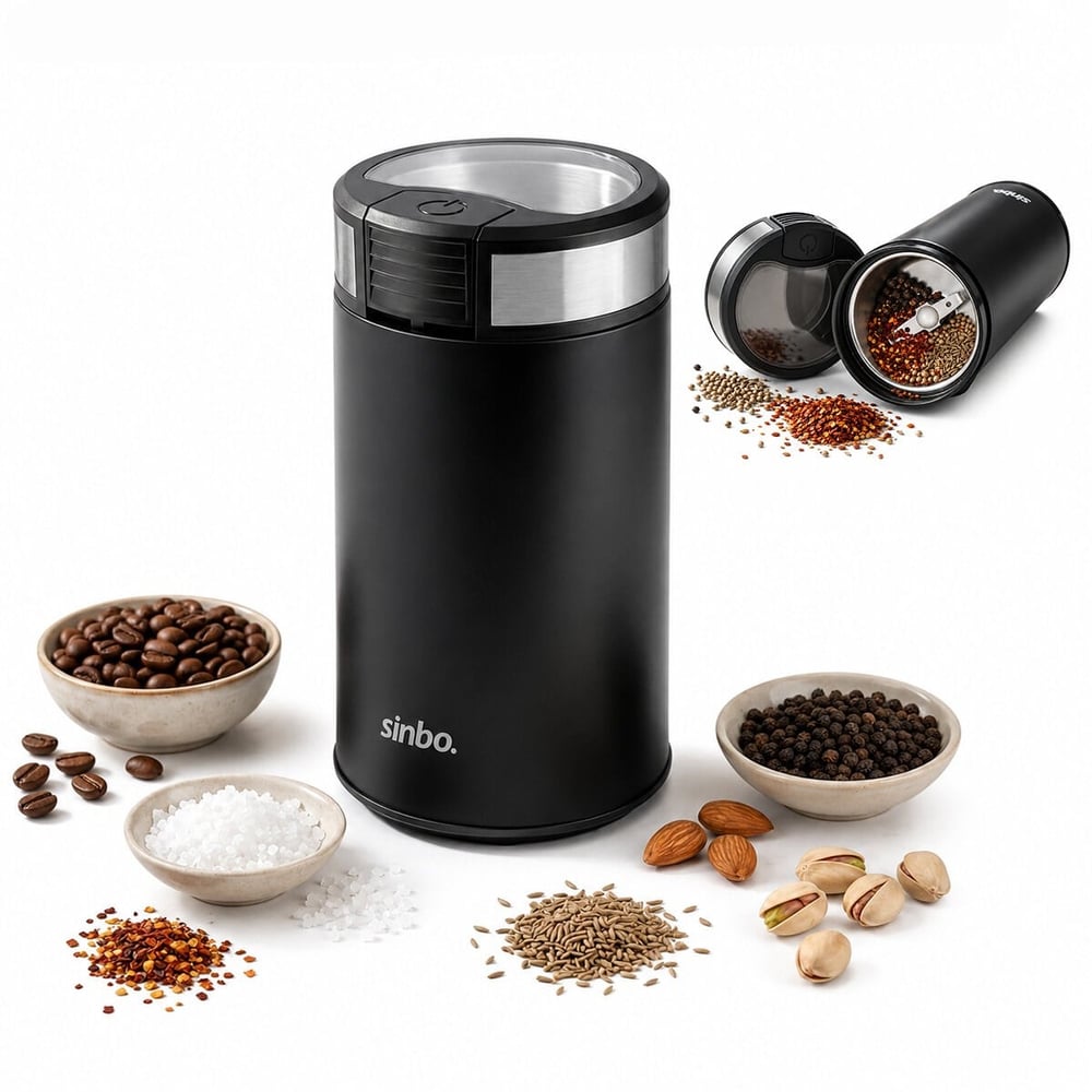 Sinbo Kahve ve Baharat Öğütücü Makine - 50 gr Çelik Hazne - 2 Bıçaklı