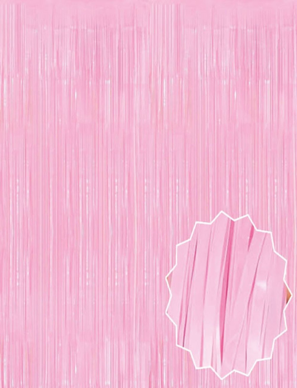 Soft Pembe Püsküllü Kapı Perdesi