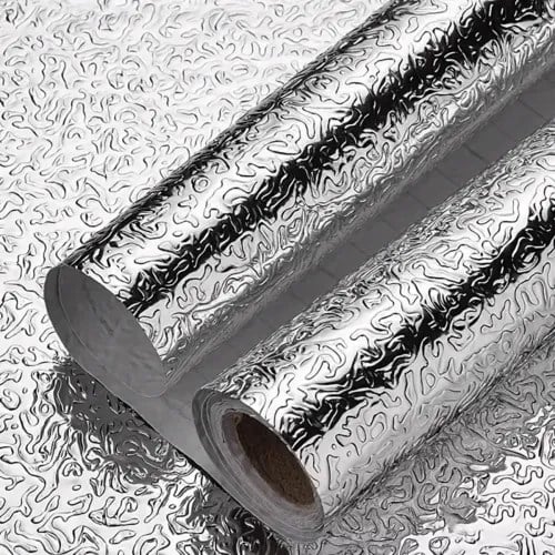 Yapışkanlı Mutfak Folyo Gümüş 40 cm x 10 m