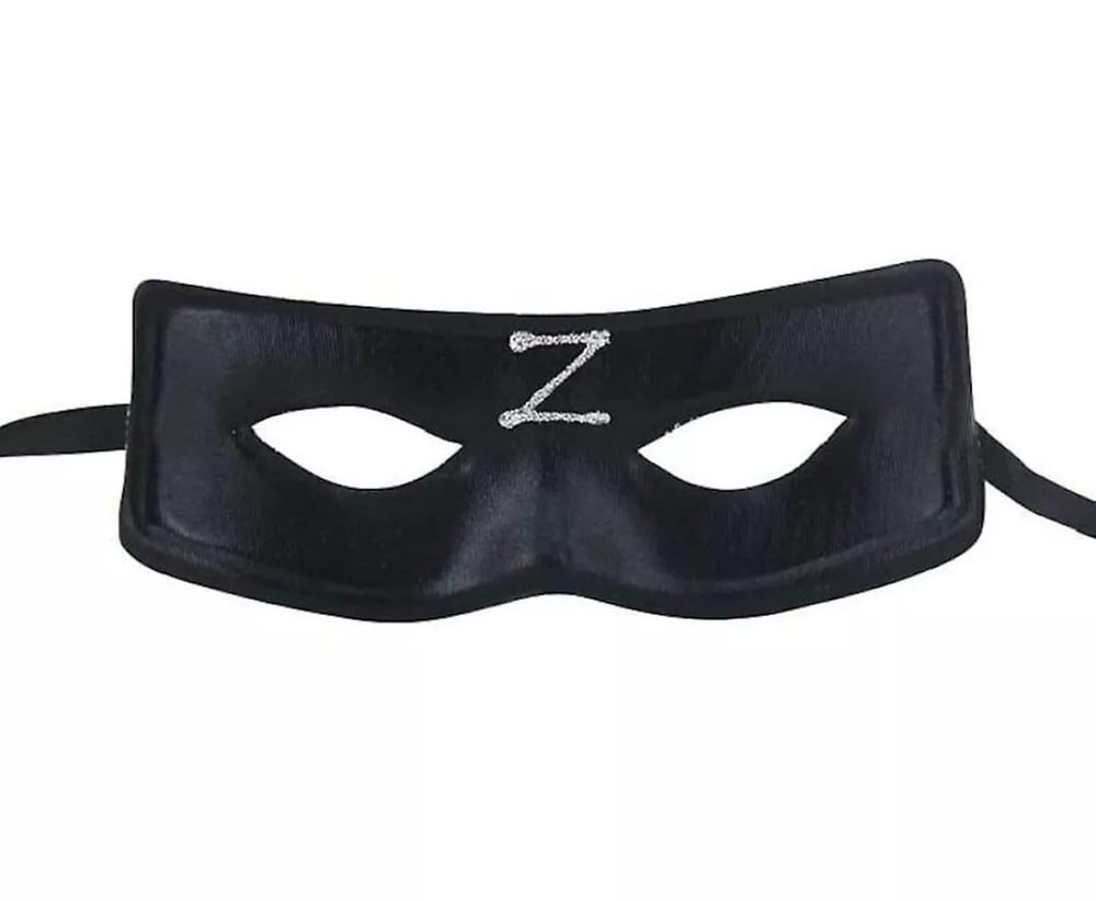 Zorro Maskesi Z Baskılı Lastikli