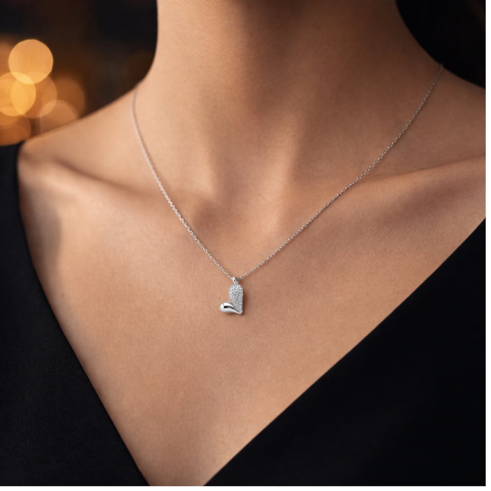 Servi 925 Ayar Gümüş Love Drop Kolye