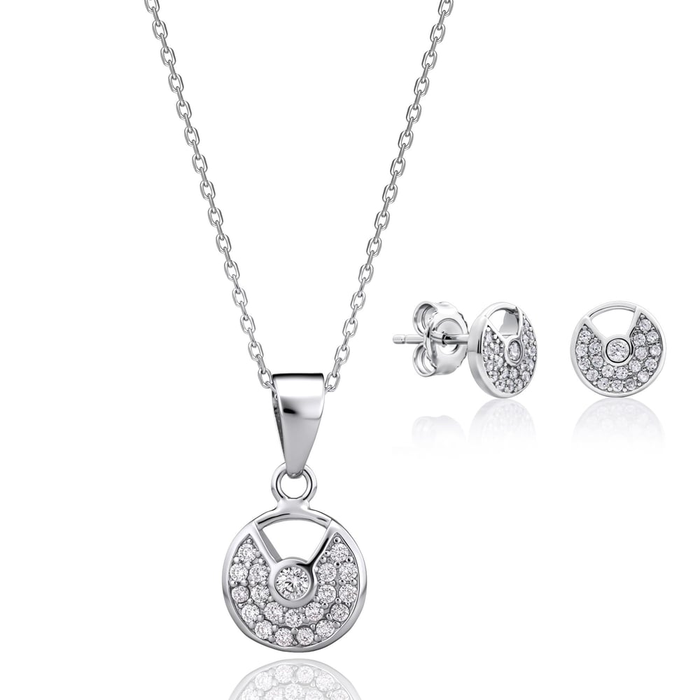 Servi 925 Ayar Gümüş Orbis Kolye ve Küpe Set