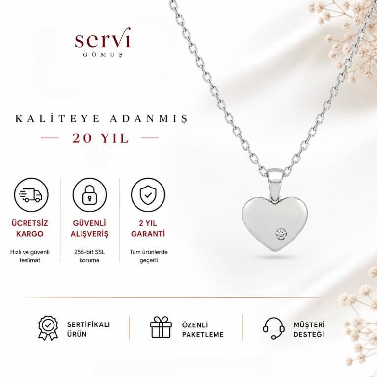 Servi 925 Ayar Gümüş Clarissa Kolye