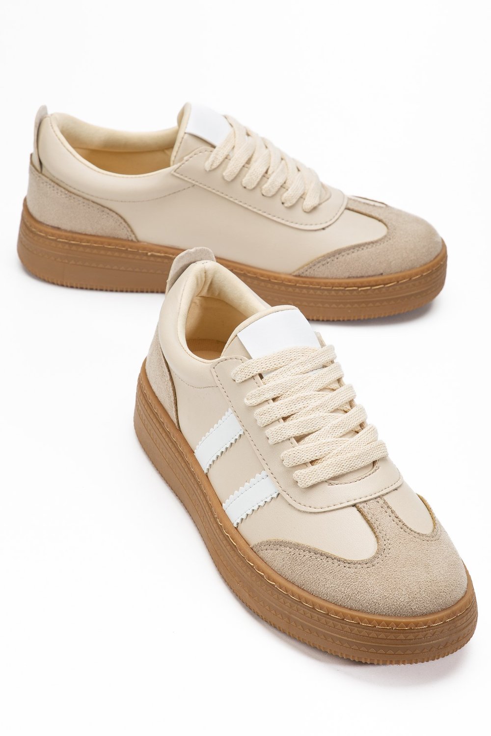 Vera Bej Kadın Kalın Taban Sneaker