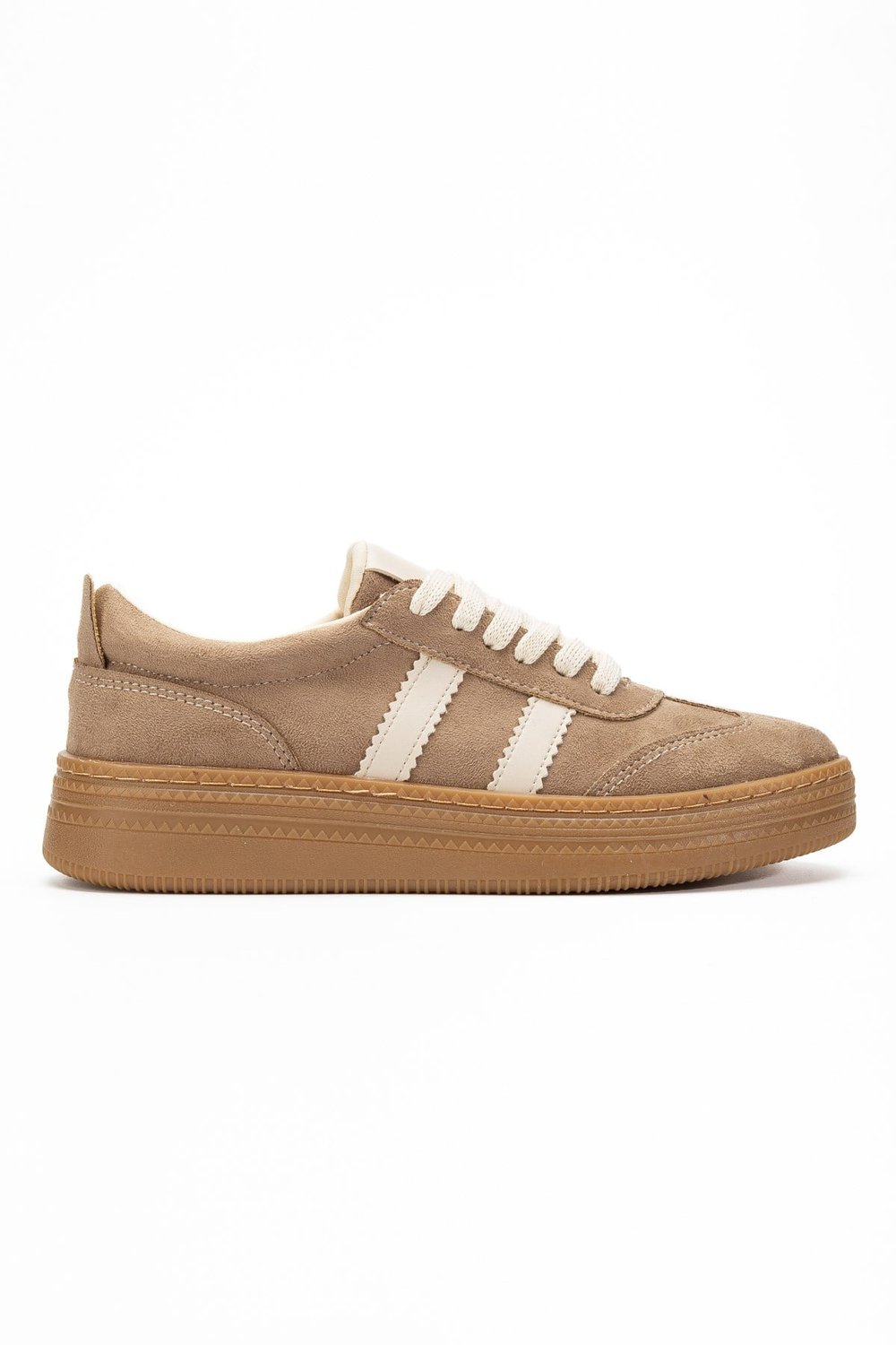 Vera Vizon Süet Kadın Kalın Taban Sneaker 