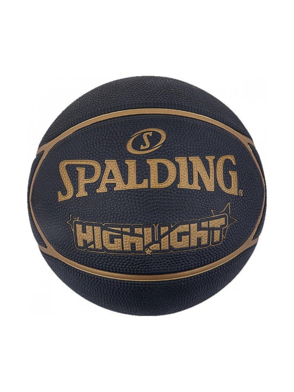 Spalding Basketbol Topu 2021 Highlight Black Gold Size :7 Rub (84355z)