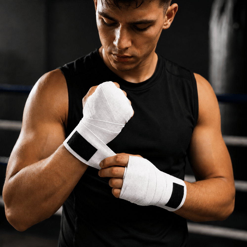 Voltrike AVS 3.5 Metre Beyaz Boks-Kickbox-Muay Thai-Sanda El Bandajı