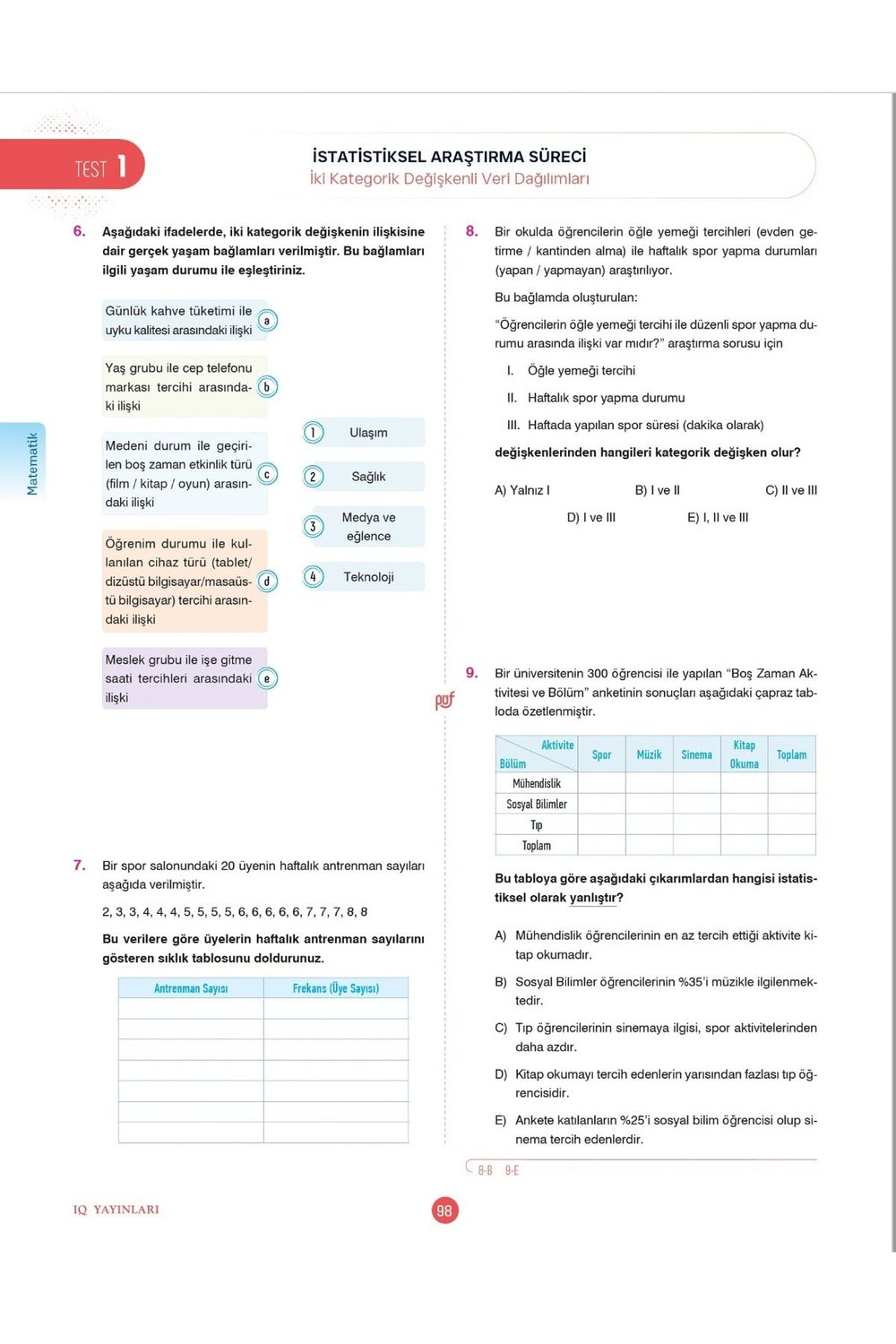 10.SINIF PÜF TÜM DERSLER SORU BANKASI