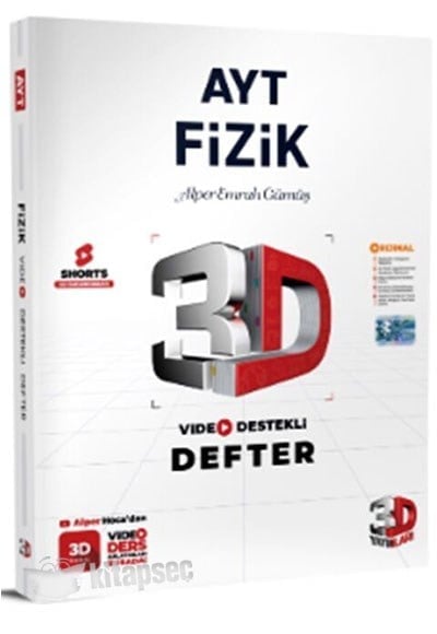 3D Yayınları AYT Fizik Video Destekli Defter