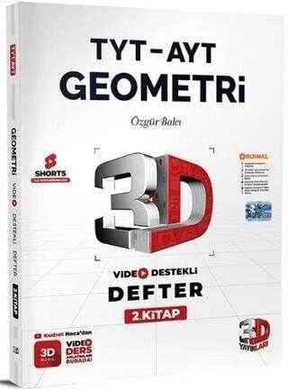 3D Yayınları AYT Geometri Video Destekli Defter 2