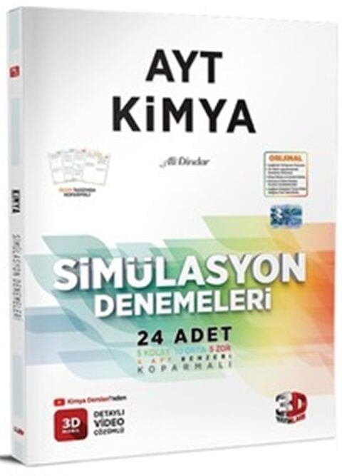 3D Yayınları AYT Kimya Simülasyon 28 Deneme