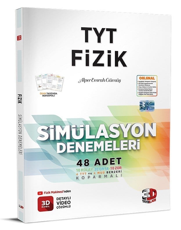 3D Yayınları TYT Fizik Simülasyon 48 Deneme