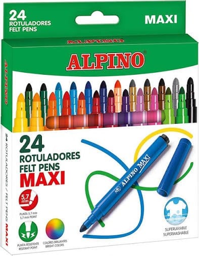 Alpino 24'lü Maxi 5,7 mm Kuru Boya Kalemi