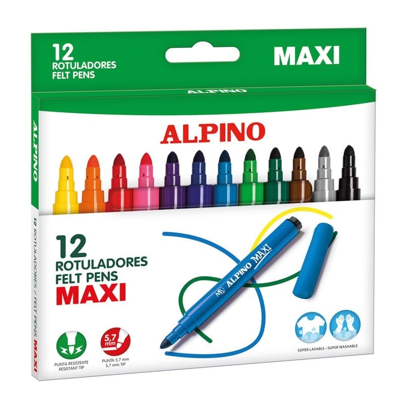 Alpino AR-06 Maxi Keçeli Kalem 12'li